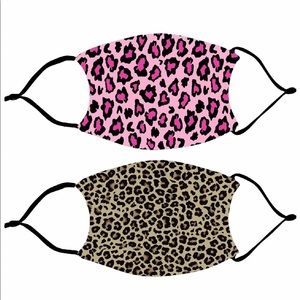 New! Monogram 2 pack leopard masks